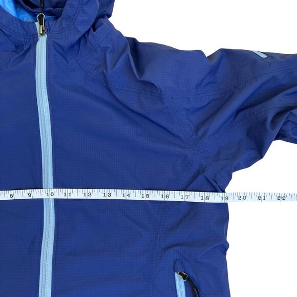 REI Girls Sz L (14-16) Water Resistant Jacket Hooded Lightweight Blue Fall - Picture 15 of 16